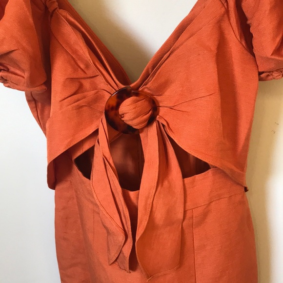 Significant Other•Solace Tie Bodice Linen Dress - Picture 7 of 12